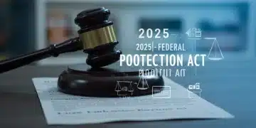Illustration of the 2025 Federal Consumer Protection Act document with retail elements, symbolizing new regulations.