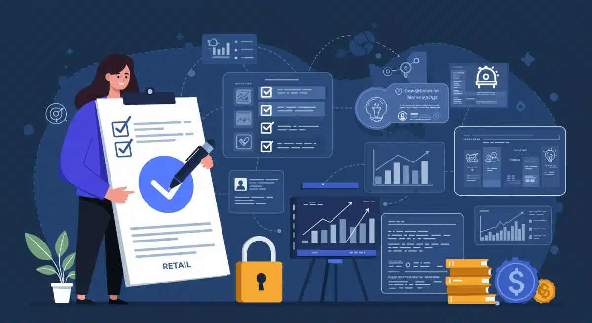Compliance officer reviewing a digital dashboard for AML transaction monitoring.