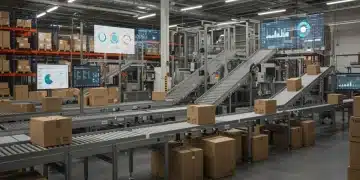 Automated reverse logistics warehouse managing retail returns efficiently