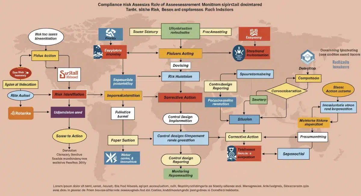 Flowchart depicting a comprehensive retail compliance risk management process.