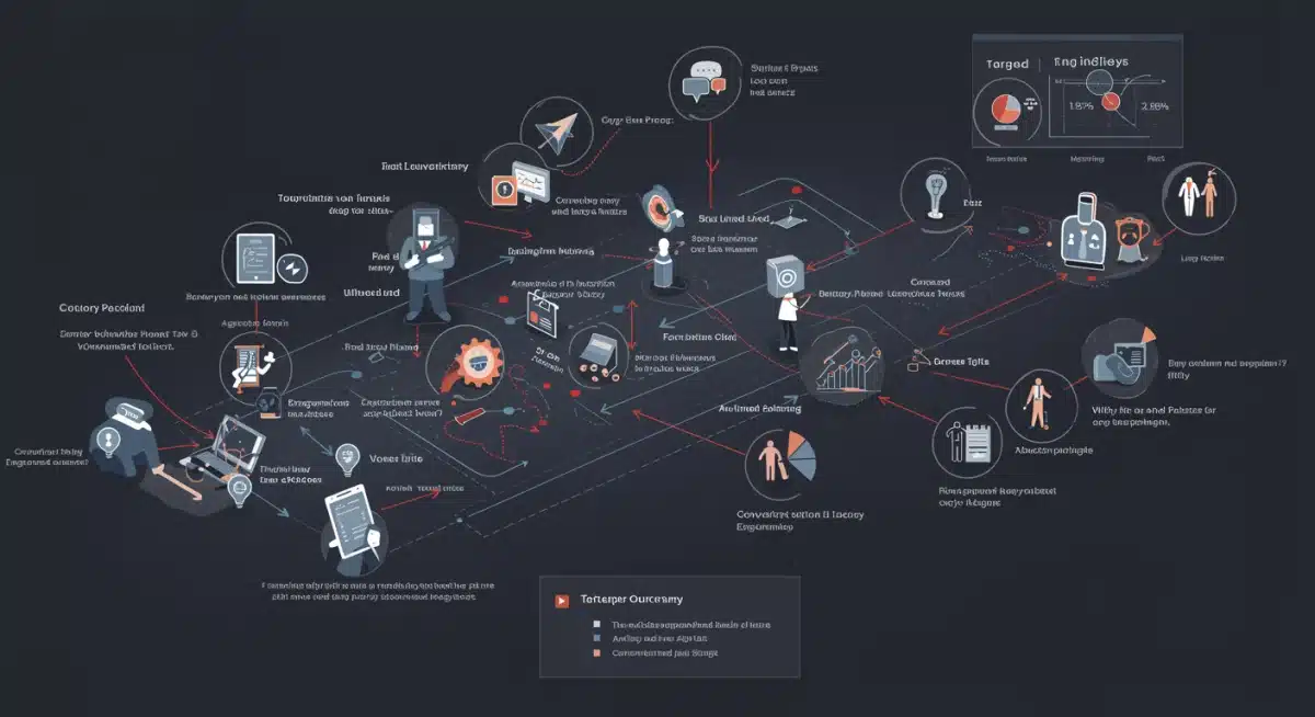 Visualizing customer journey with optimized ad spend touchpoints for increased ROI.