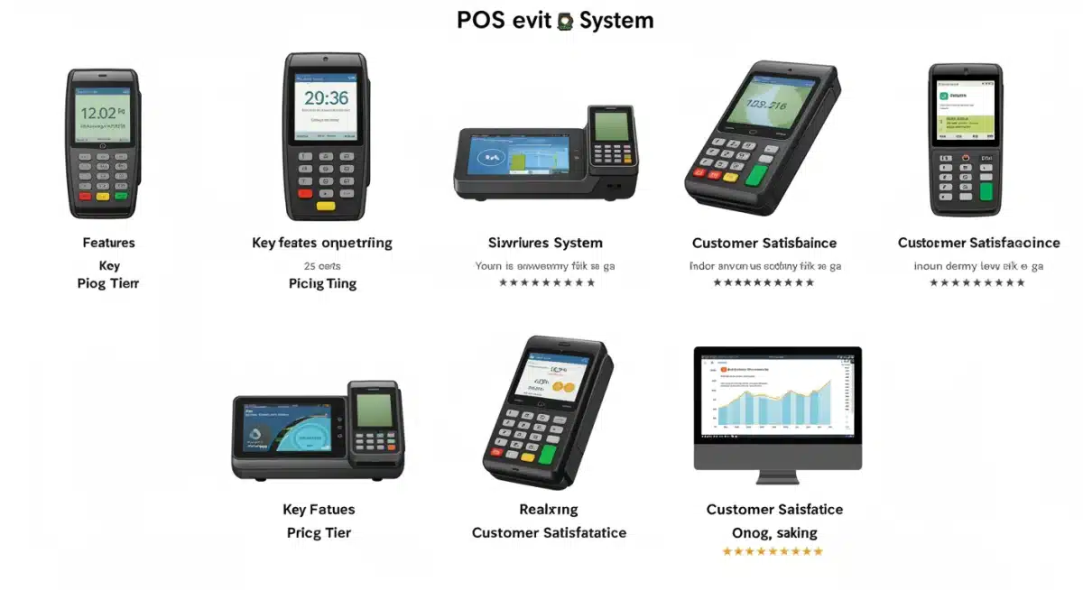 Infographic comparing features and pricing of top 5 POS systems for small businesses.