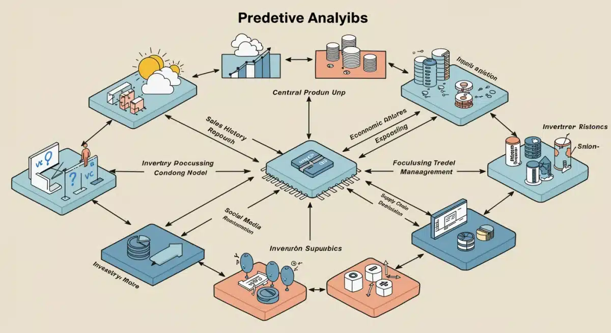 Infographic depicting data sources for predictive analytics in retail