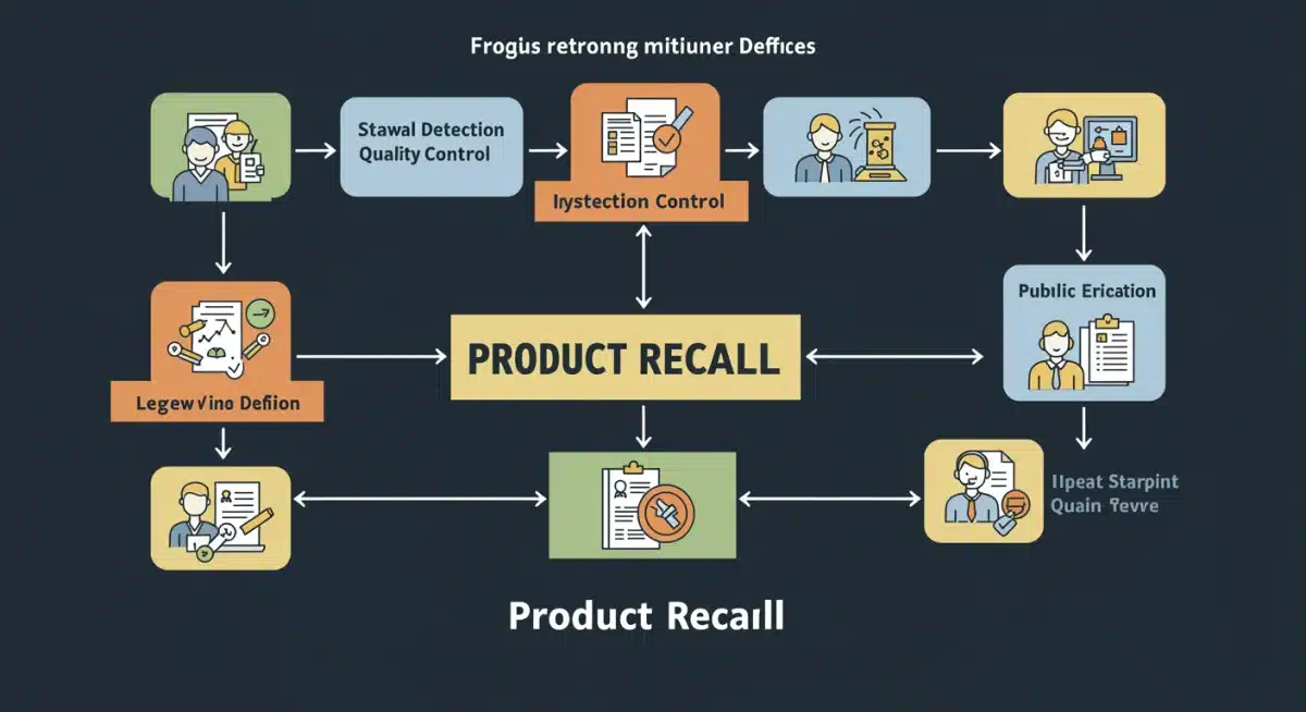 Flowchart depicting a comprehensive product recall process