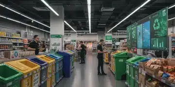 Federal Environmental Regulations 2025: Retail Green Compliance Modern retail store demonstrating green compliance and waste reduction efforts