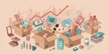 Subscription boxes and growth charts illustrating retail subscription model expansion