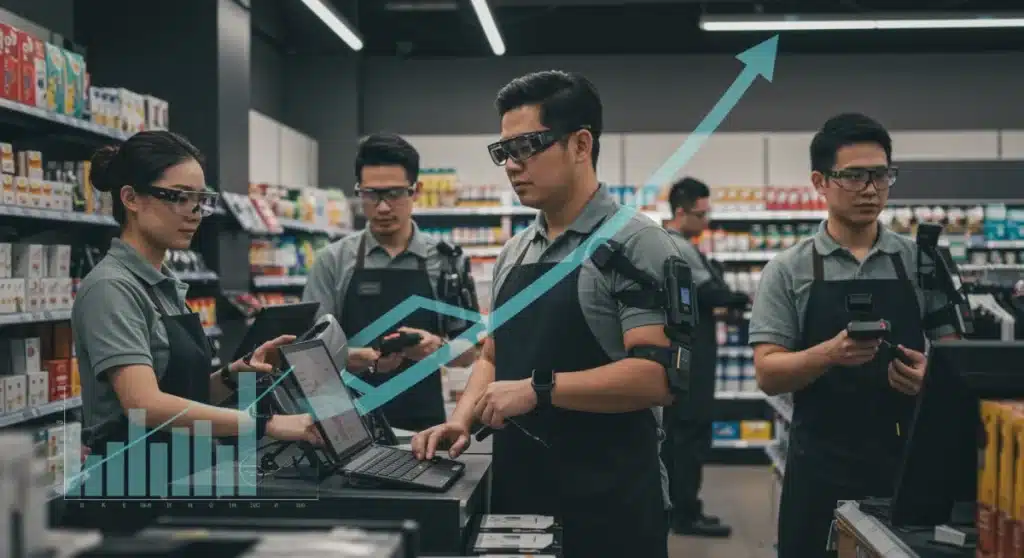 Wearable Tech in Retail: Boost US Employee Efficiency 15% by 2025