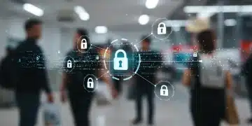 Illustration of secure retail data streams and privacy locks