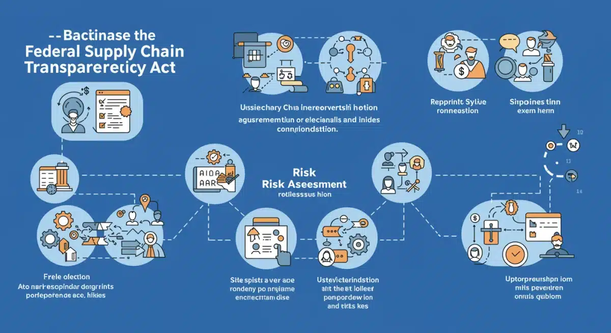 Infographic showing steps for supply chain compliance