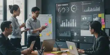 Team analyzing customer feedback data for satisfaction improvements